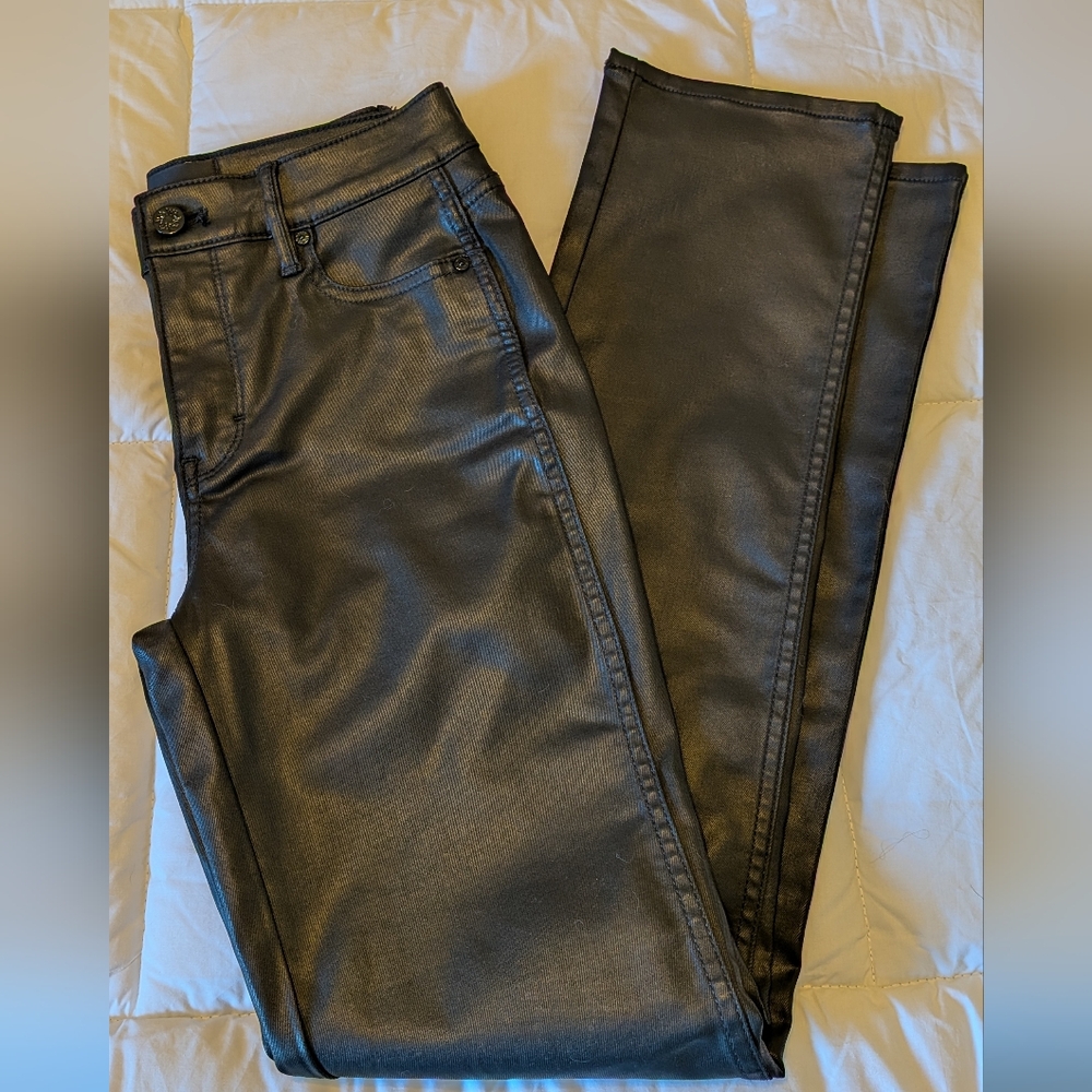 White House Black Market Coated Straight Jeans